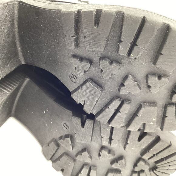 FOREVER 21 Women's Black Combat Boots Size 8 Mid-Calf Block Heel - Picture 6 of 9